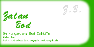 zalan bod business card